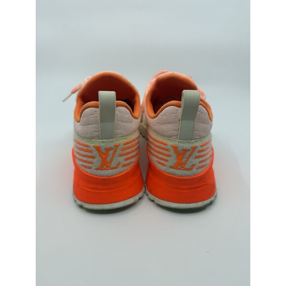 Louis Vuitton V.N.R. Orange Technical Knit Trainers Sneakers Shoes Size US 6 - Picture 6 of 12